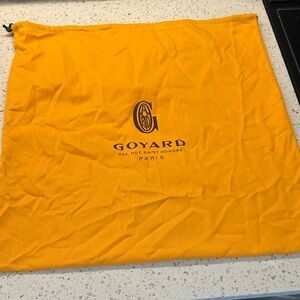 Goyard Orange Drawstring Logo Dust Bag 19x19